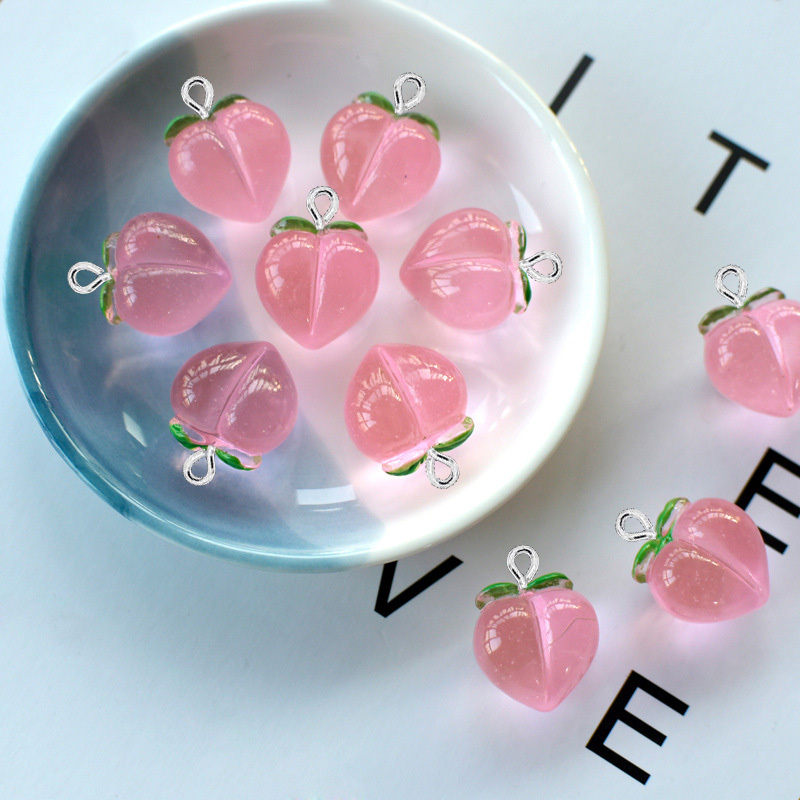 Resin Art Hanging - 10 шт. Новые прозрачные персиковые плоские